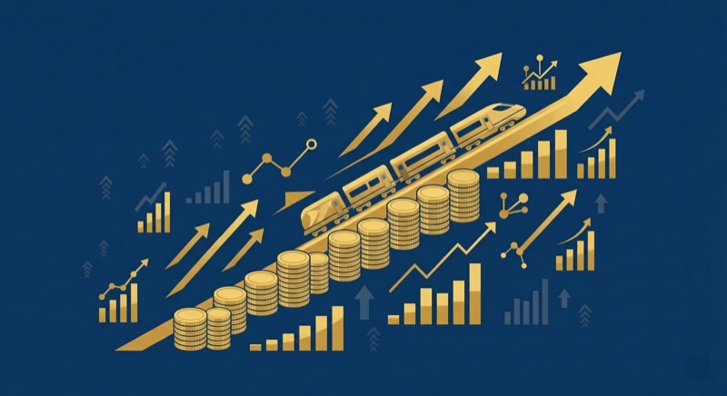 營收增長示意圖